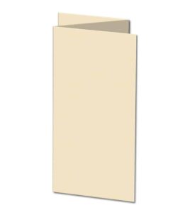 Pale Cream. 210mm x 297mm. DL (Tri-Fold). 240gsm Folded Card Blank.