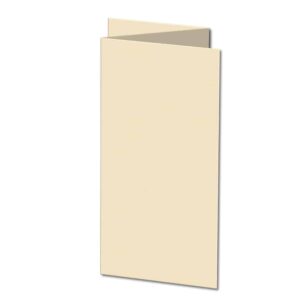Pale Cream. 210mm x 297mm. DL (Tri-Fold). 240gsm Folded Card Blank.