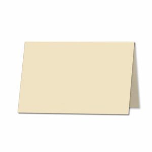 Pale Cream. 100mm x 120mm. Place Card. 240gsm Folded Card Blank.