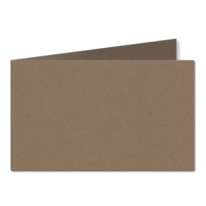 Fleck Manilla. 128mm x 356mm. 5x7 (Short Edge). 280gsm Folded Card Blank.