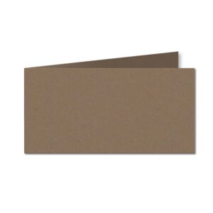 Fleck Manilla. 100mm x 420mm. DL (Short Edge). 280gsm Folded Card Blank.