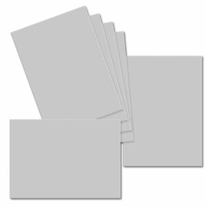 Silver Grey. 128mm x 179mm. 5 inch x 7 inch. 235gsm Card Sheet.