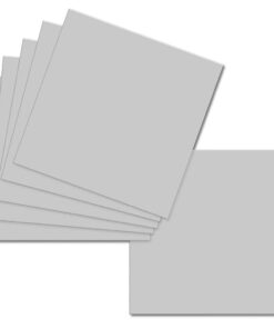 Silver Grey. 153mm x 153mm. 6 Inch Square. 235gsm Card Sheet.