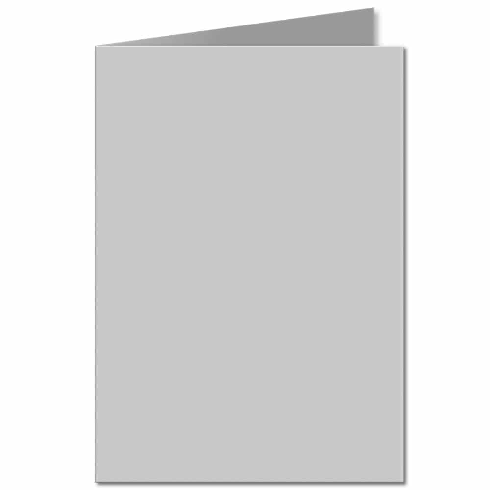 Silver Grey. 297mm x 420mm. A4 (Long Edge). 235gsm Folded Card Blank.
