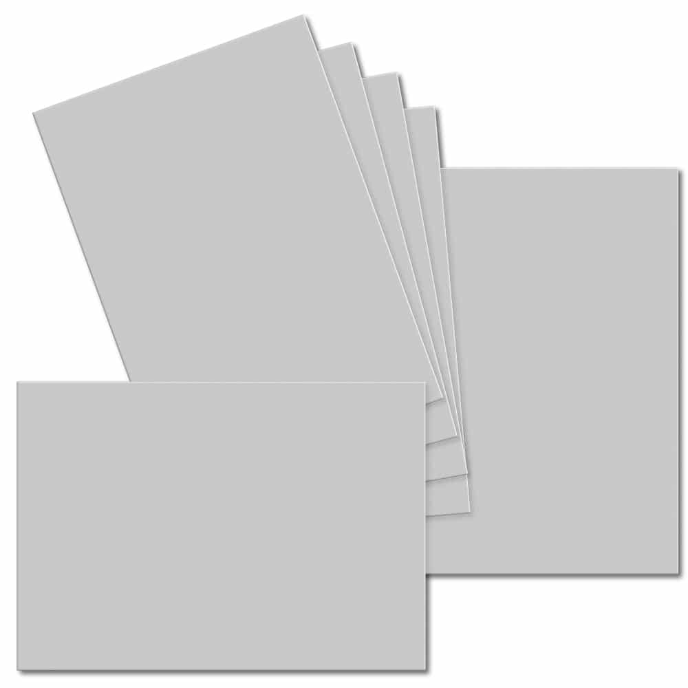 Silver Grey. 148mm x 210mm. A5 Standard. 235gsm Card Sheet.