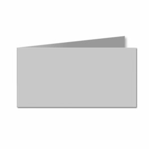 Silver Grey. 100mm x 420mm. DL (Short Edge). 235gsm Folded Card Blank.