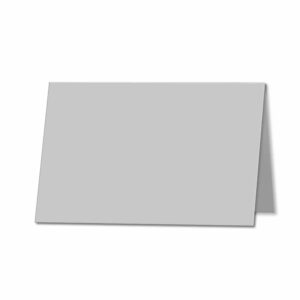 Silver Grey. 100mm x 120mm. Place Card. 235gsm Folded Card Blank.