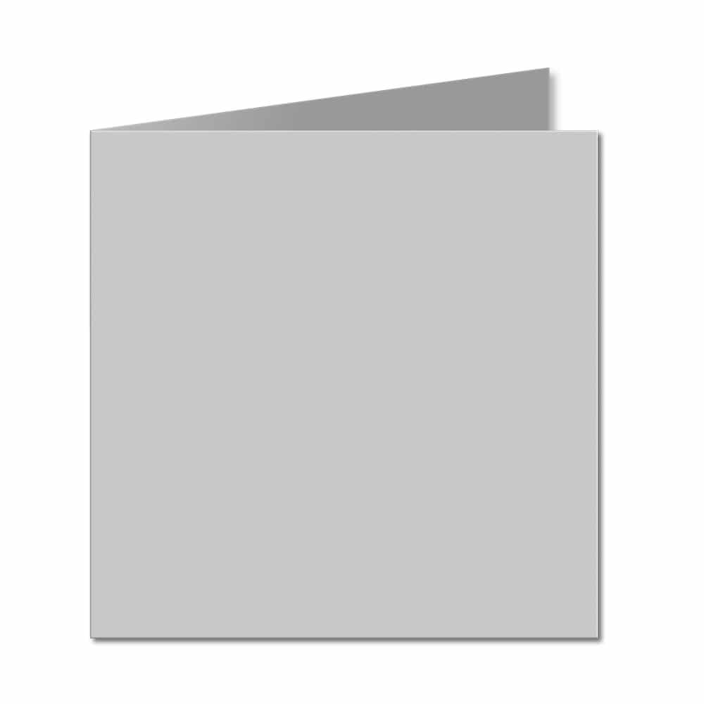 Silver Grey. 123mm x 246mm. Small Square. 235gsm Folded Card Blank.