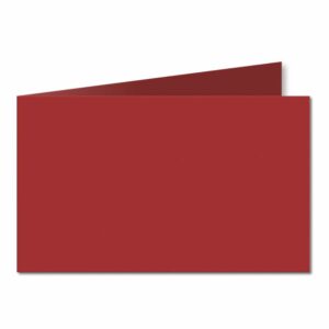 Cherry Red. 128mm x 356mm. 5×7 (Short Edge). 235gsm Folded Card Blank.