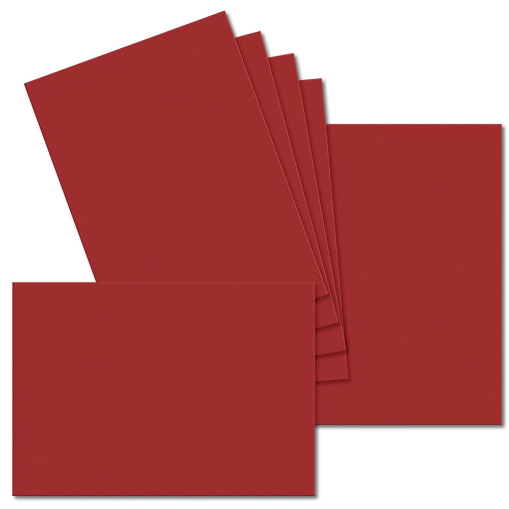 Cherry Red. 148mm x 210mm. A5 Standard. 235gsm Card Sheet.