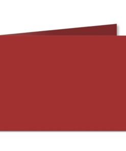 Cherry Red. 148mm x 420mm. A5 (Short Edge). 235gsm Folded Card Blank.