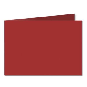 Cherry Red. 148mm x 420mm. A5 (Short Edge). 235gsm Folded Card Blank.
