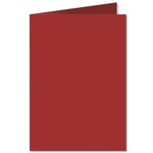 Cherry Red. 148mm x 210mm. A6 (Long Edge). 235gsm Folded Card Blank.