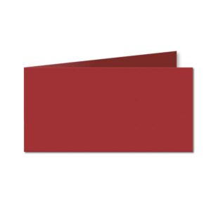 Cherry Red. 100mm x 420mm. DL (Short Edge). 235gsm Folded Card Blank.