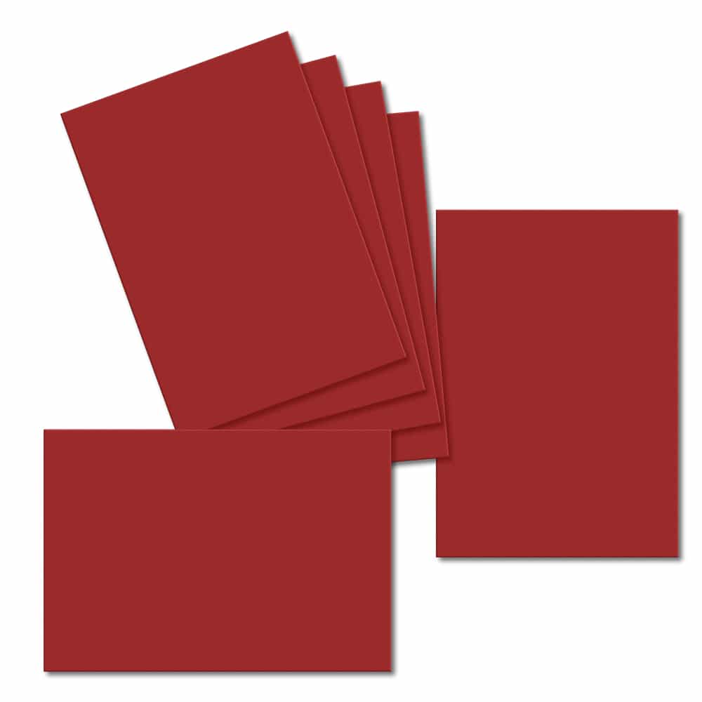 Cherry Red. 115mm x 165mm. Greeting Card. 235gsm Card Sheet.