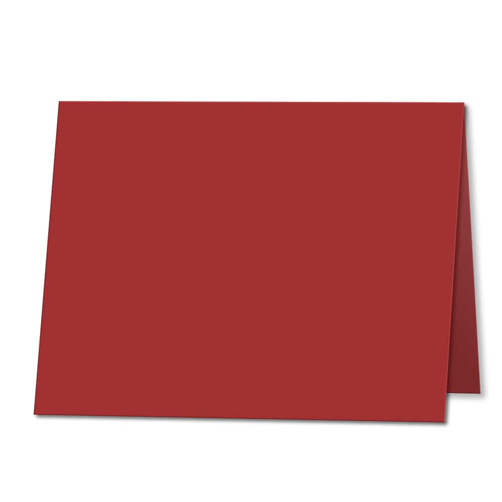 Cherry Red. 165mm x 230mm. Greeting (Long Edge). 235gsm Folded Card Blank.