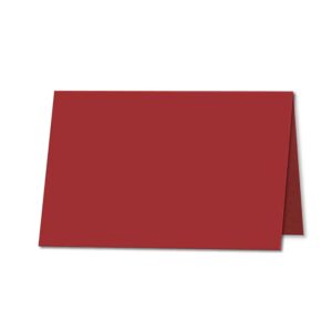 Cherry Red. 100mm x 120mm. Place Card. 235gsm Folded Card Blank.