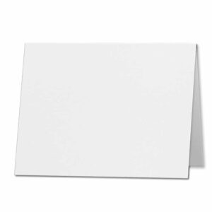 Impact White. 178mm x 256mm. 5x7 (Long Edge). 250gsm Folded Card Blank.