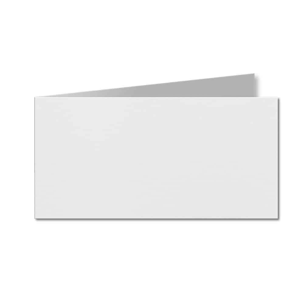 Impact White. 100mm x 420mm. DL (Short Edge). 250gsm Folded Card Blank.