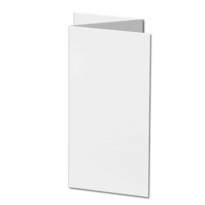 Impact White. 210mm x 297mm. DL (Tri-Fold). 250gsm Folded Card Blank.