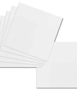 Impact White. 123mm x 123mm. Small Square. 250gsm Card Sheet.
