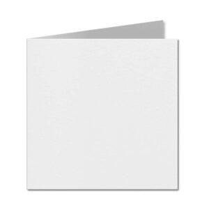 Impact White. 123mm x 246mm. Small Square. 250gsm Folded Card Blank.