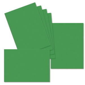 Deep Green. 128mm x 179mm. 5 inch x 7 inch. 235gsm Card Sheet.