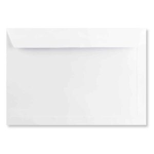250 Pure White C4 Envelopes Trade Box. Peel/Seal Wallet Flap. White 120gsm Smooth Finish. 324mm x 229mm.
