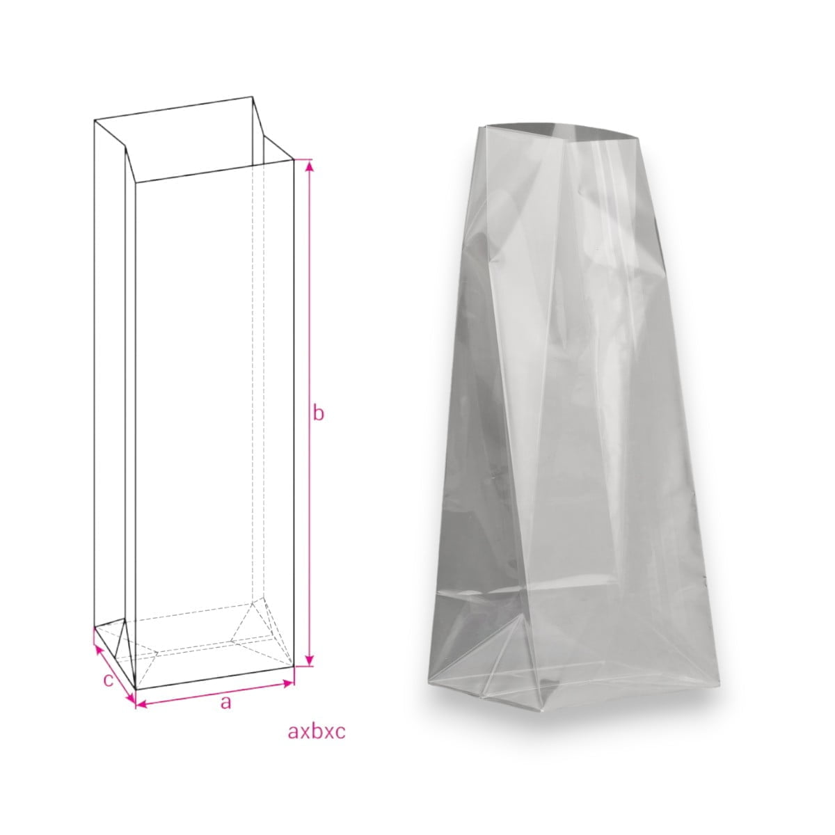 Gusset Cellophane Bags