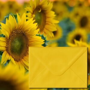 Sunflower Yellow Colour Envelopes