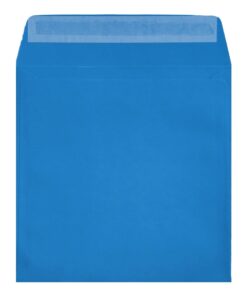 Clariana Bright Blue Envelope 220mm Square Wallet Open