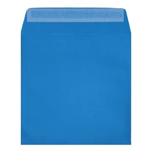 Clariana Bright Blue Envelope 220mm Square Wallet Open