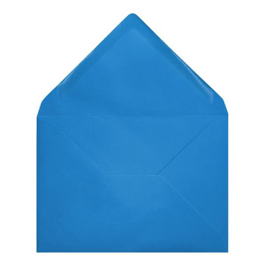 Clariana Bright Blue Envelope C6 Open
