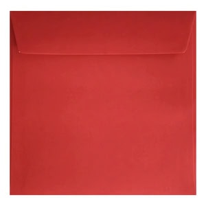 Clariana Bright Red Envelope 155mm Square Wallet Closed