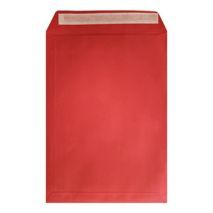 Clariana Bright Red Envelope C4 Pocket Open