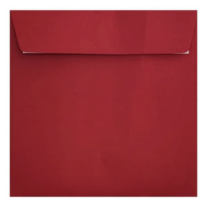 Clariana Dark Red Envelope 155mm Square Wallet Closed