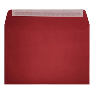 Clariana Dark Red Envelope C6 Wallet Open