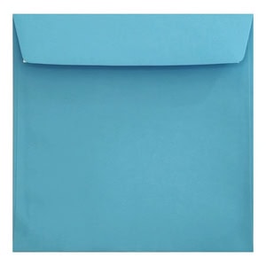 Clariana Mid Blue Envelope 155mm Square Wallet Closed