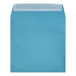 Clariana Mid Blue Envelope 155mm Square Wallet Open