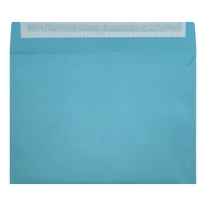 Clariana Mid Blue Envelope C6 Wallet Open