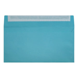 Clariana Mid Blue Envelope Dl Wallet Open