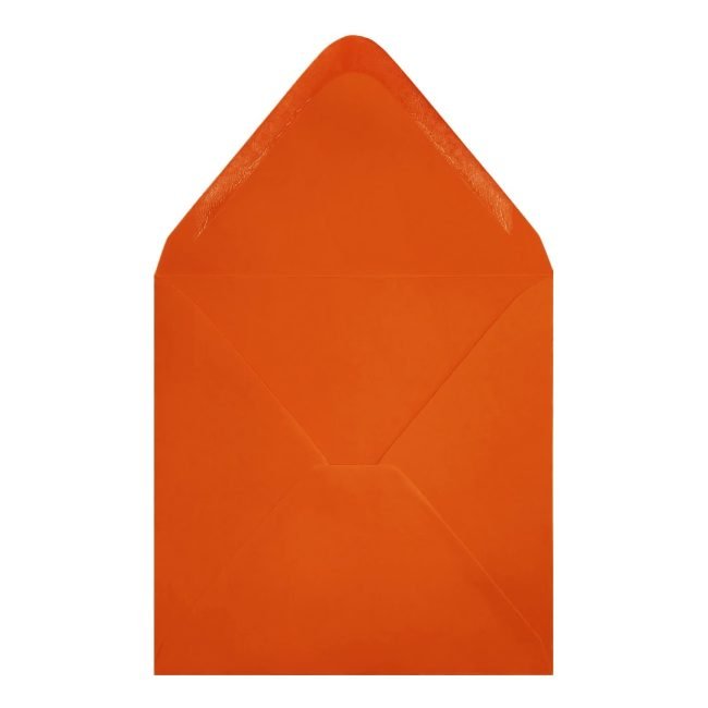Clariana Orange Envelope 130mm Square Open