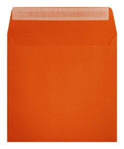 Clariana Orange Envelope 220mm Square Wallet Open