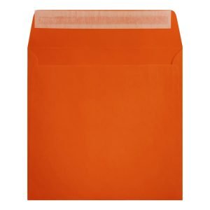 Clariana Orange Envelope 220mm Square Wallet Open