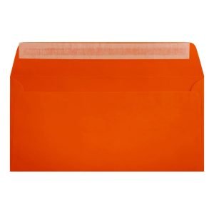 Clariana Orange Envelope Dl Wallet Open