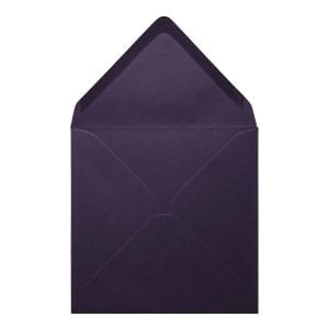 Aubergine Envelope 130mm Square Open