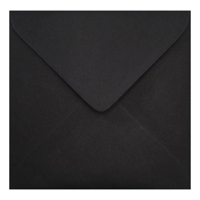 Black Envelope 130mm Square Closed