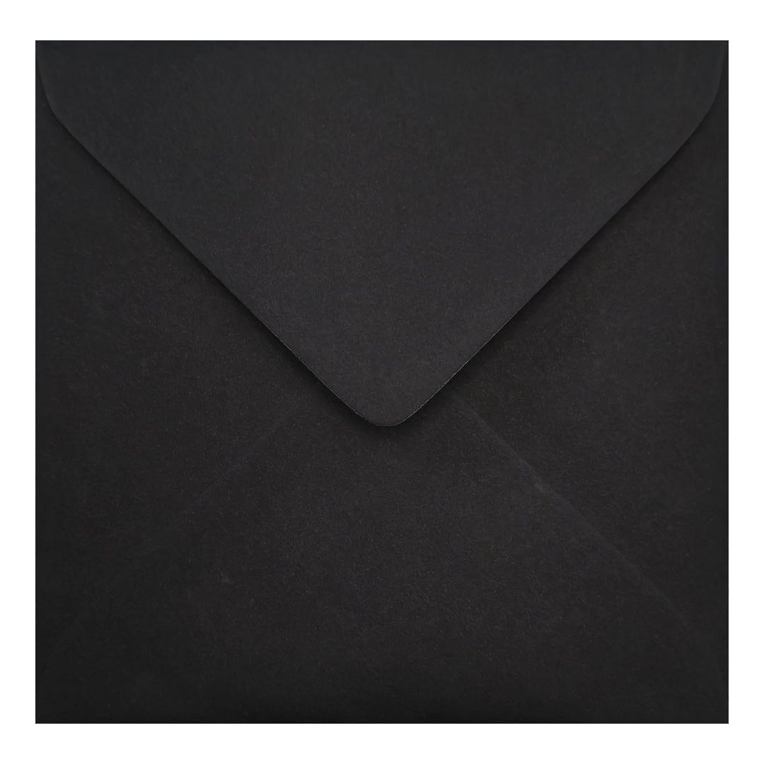 Black Envelope 130mm Square Closed