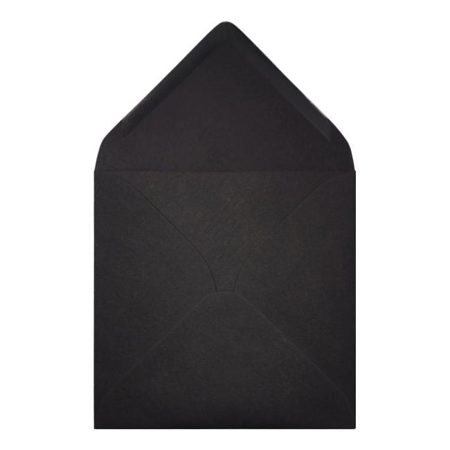 Black Envelope 130mm Square Open