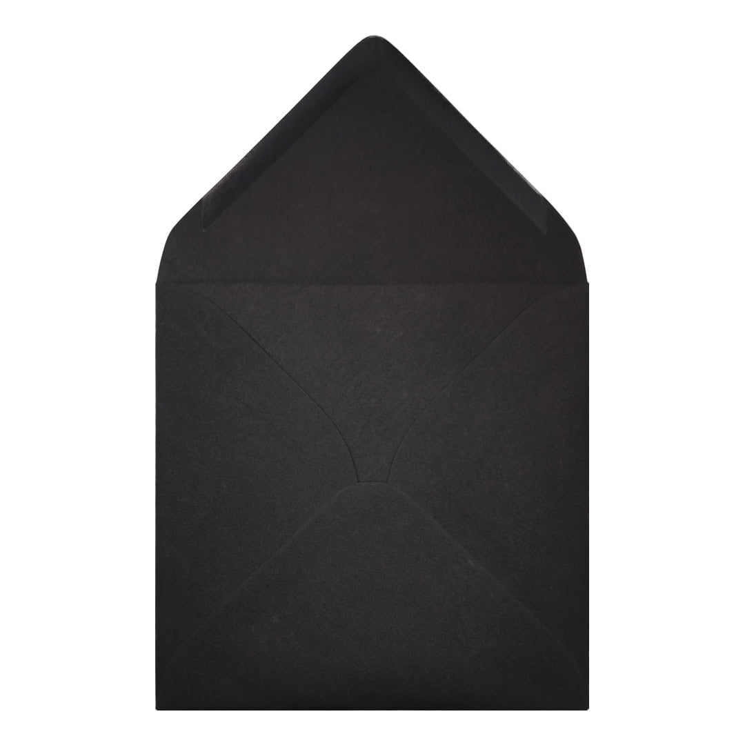 Black Envelope 130mm Square Open